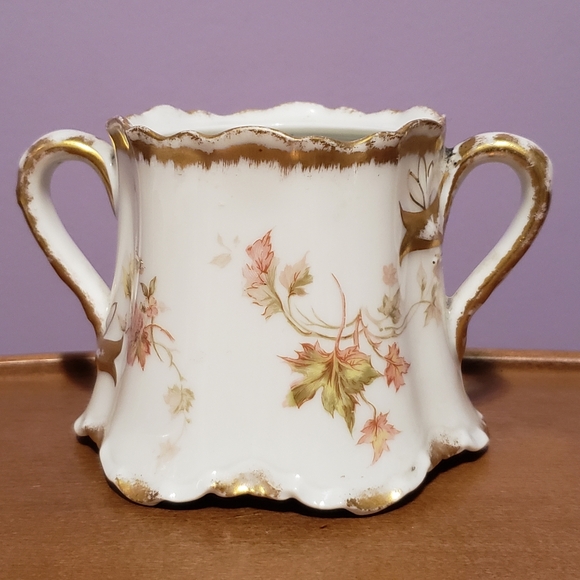 Haviland Limoges Schleiger Sugar bowl Fall Leaves NO LID - Picture 3 of 8
